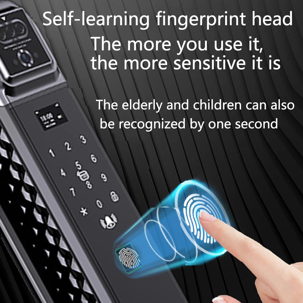 Tuya Wifi Smart Lock Door Smart Locks for Front Door Electronic 3d Face Recognition Smart Door Lock with Camera and Fingerprint