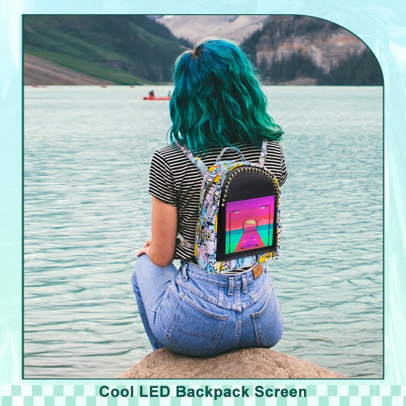Boy Girls Led Backpack T5 Supplier Wholesale Laptop Night Light Waterproof Bag Student Trend Female Motorcycle Backpack Factory