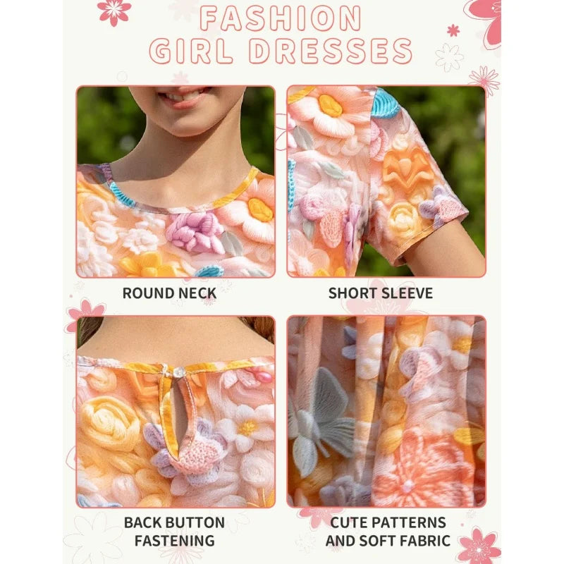 New 2025 Yellow Summer Dress Casual Knit Print on Demand Long Casual Dresses