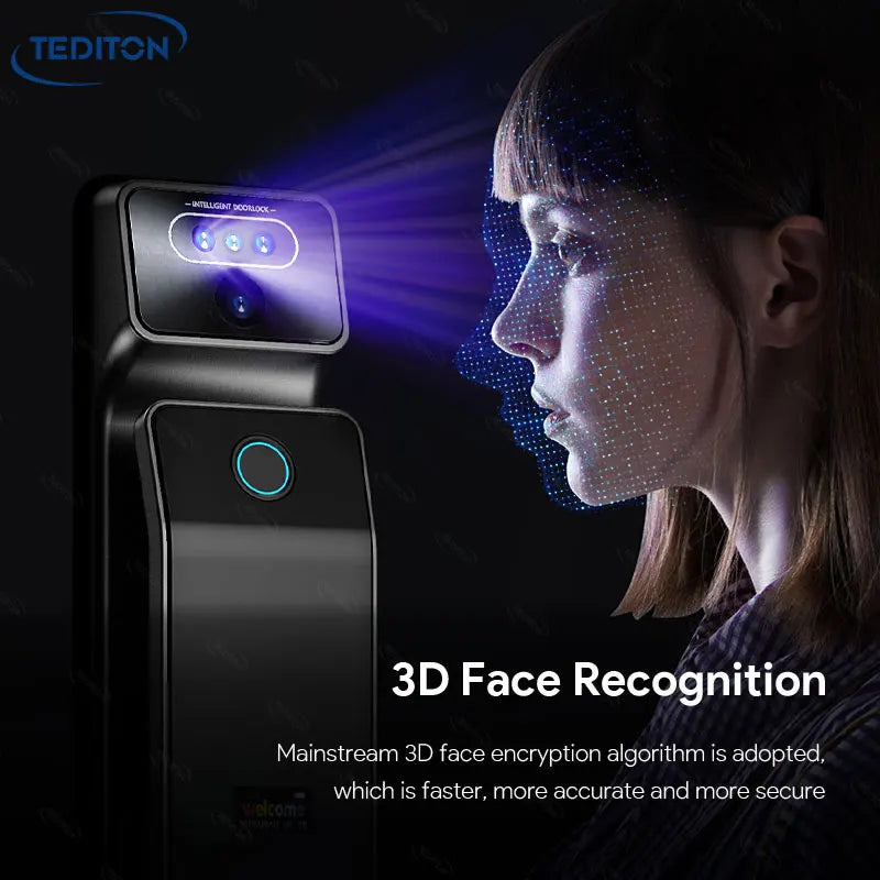 Real Time Smart Locks for Front Door Electronic Keypad Wireless Digital Password Fingerprint Card Keyless Entry Smart Lock