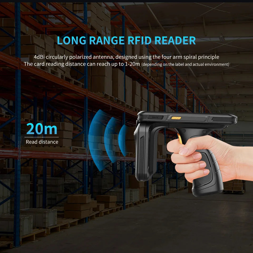 RFID Inventory Handheld PDA with Android Waterproof IP67 Level Rugged Barcode Scanner  UHF RFID Reader