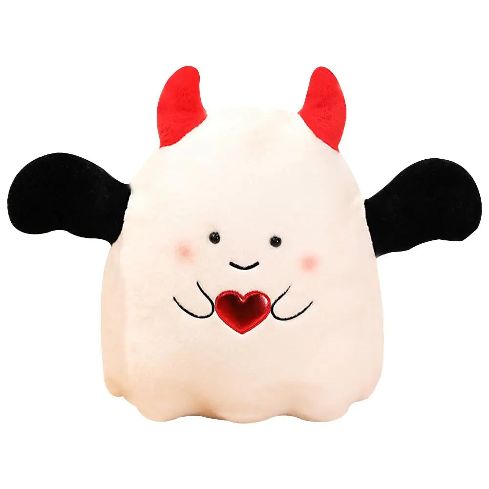 Super Soft Kawaii Funny Angry Bat Demon Halloween Decor Squishy Plushie Pillow Stuffed Ghost Plush Toy Doll for Kids