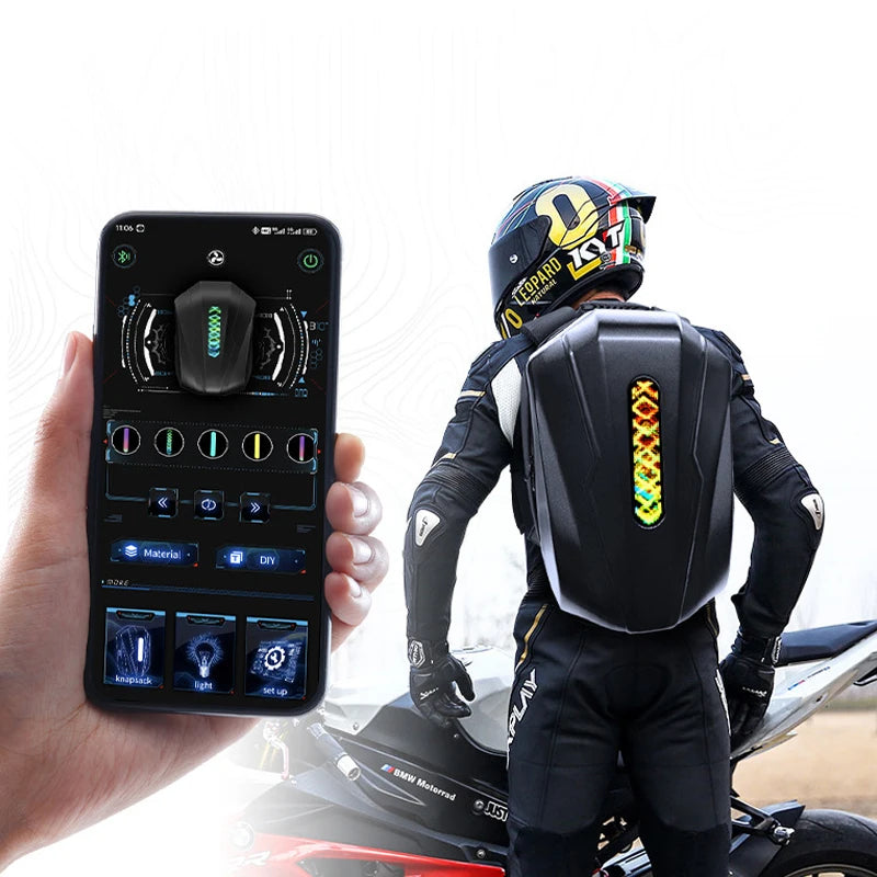 Led Backpack Motorcycle Helmet Bag Supplier Wholesale Hard Shell Large Capacity Waterproof Helmet Bag Laptop Backpack for Men