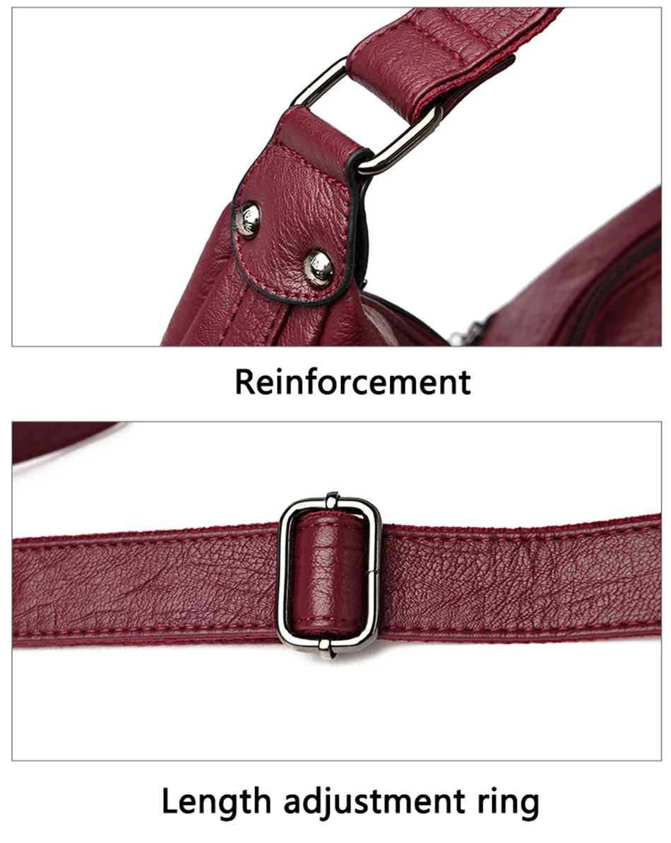 Luxury Designer Handbag Purses High Quality Leather Crossbody Messenger Bags for Women New Shoulder Bags Ladies Sac A Mian