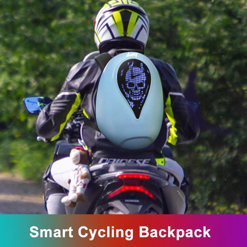 Hard Shell Anti-Ocean Heart Led Knight Backpack Waterproof Hard Laptop Motorcycle Backpack Travel Led Backpack Eyes Helmet Bag