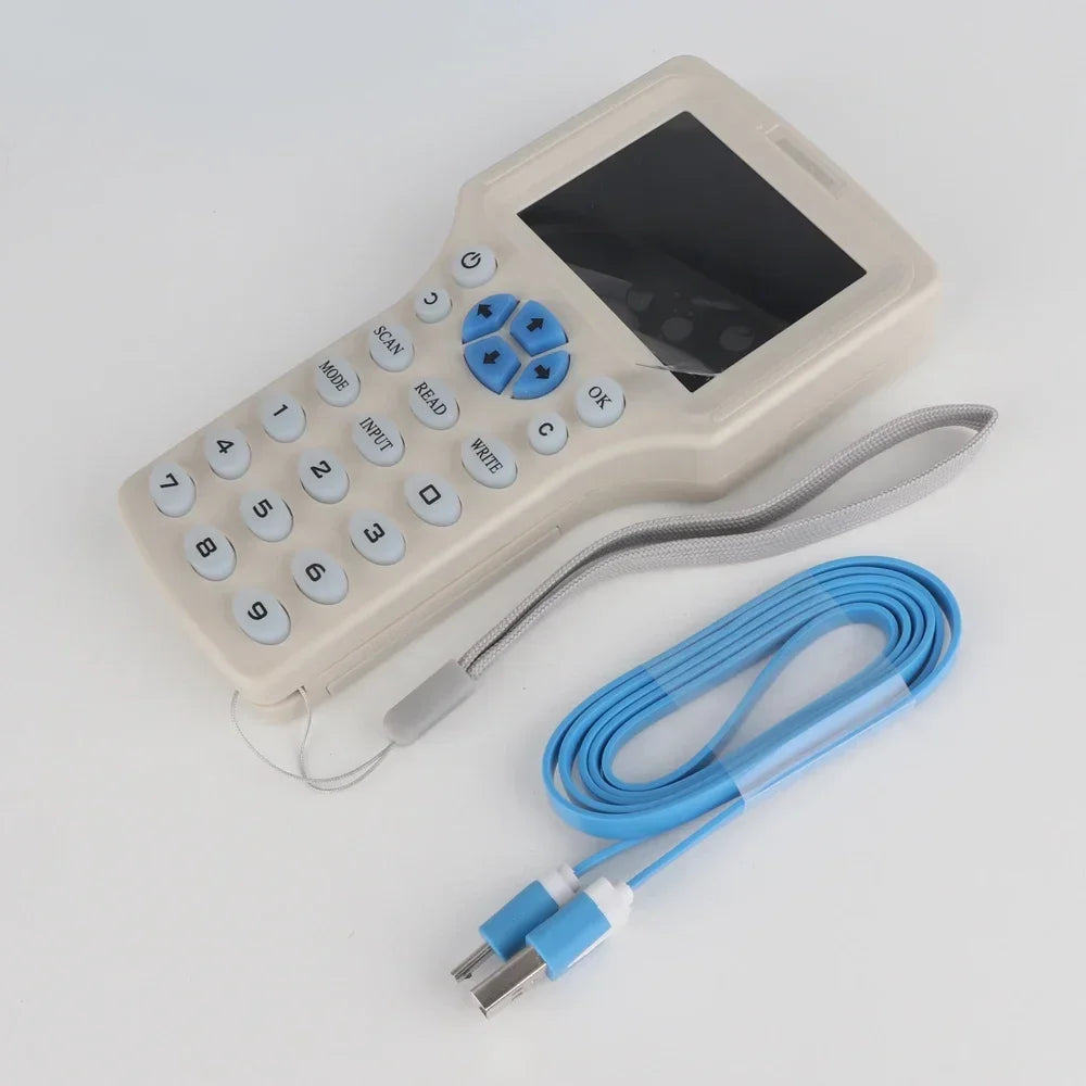 RFID Copier Writer Duplicator 125KHz 13.56MHz USB Programmer NFC Smart 10 Frequency Key Fob Cards Reader UID Decoder T5577 Hotel