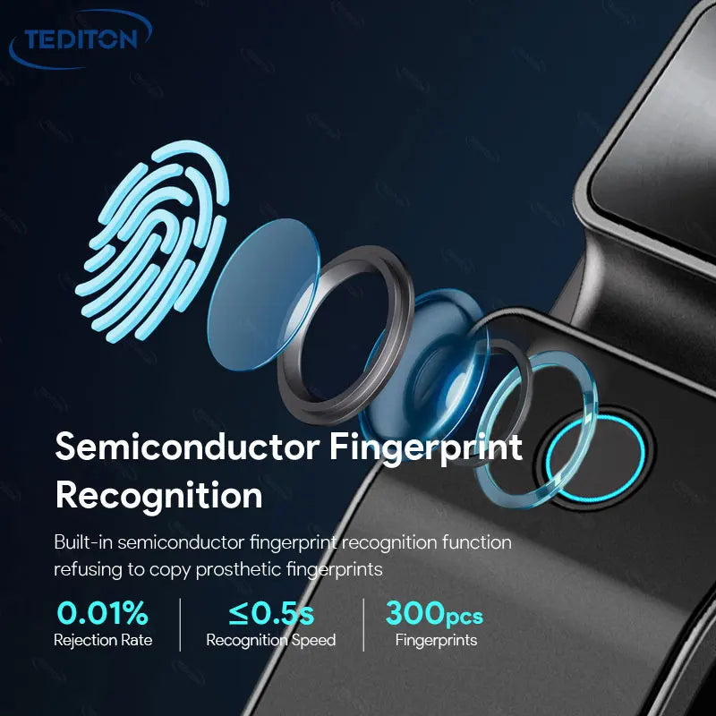 Real Time Smart Locks for Front Door Electronic Keypad Wireless Digital Password Fingerprint Card Keyless Entry Smart Lock