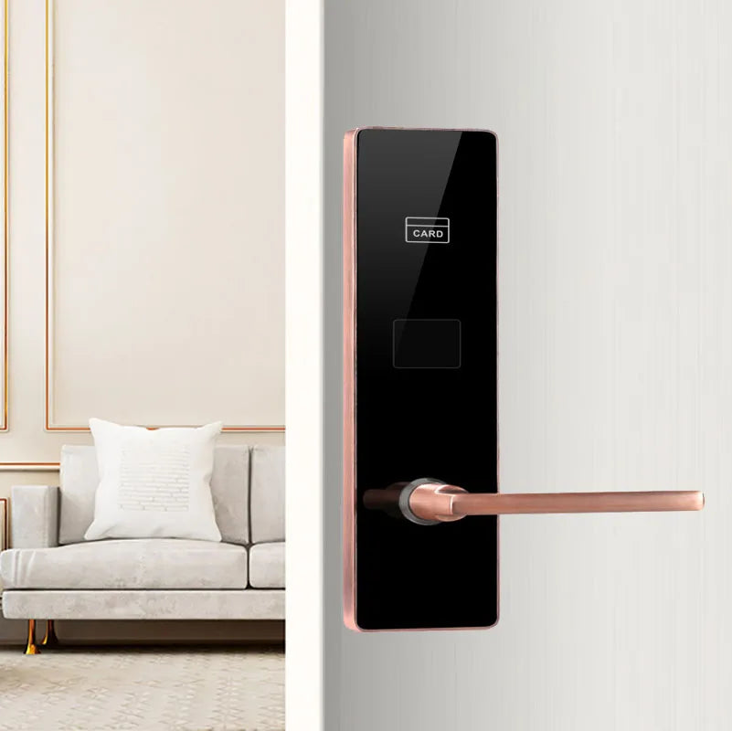 Home Office Hotel Electric Digital Smart Door Lock Electronic RFID Card Key Smart Hotel Door Lock With Software System