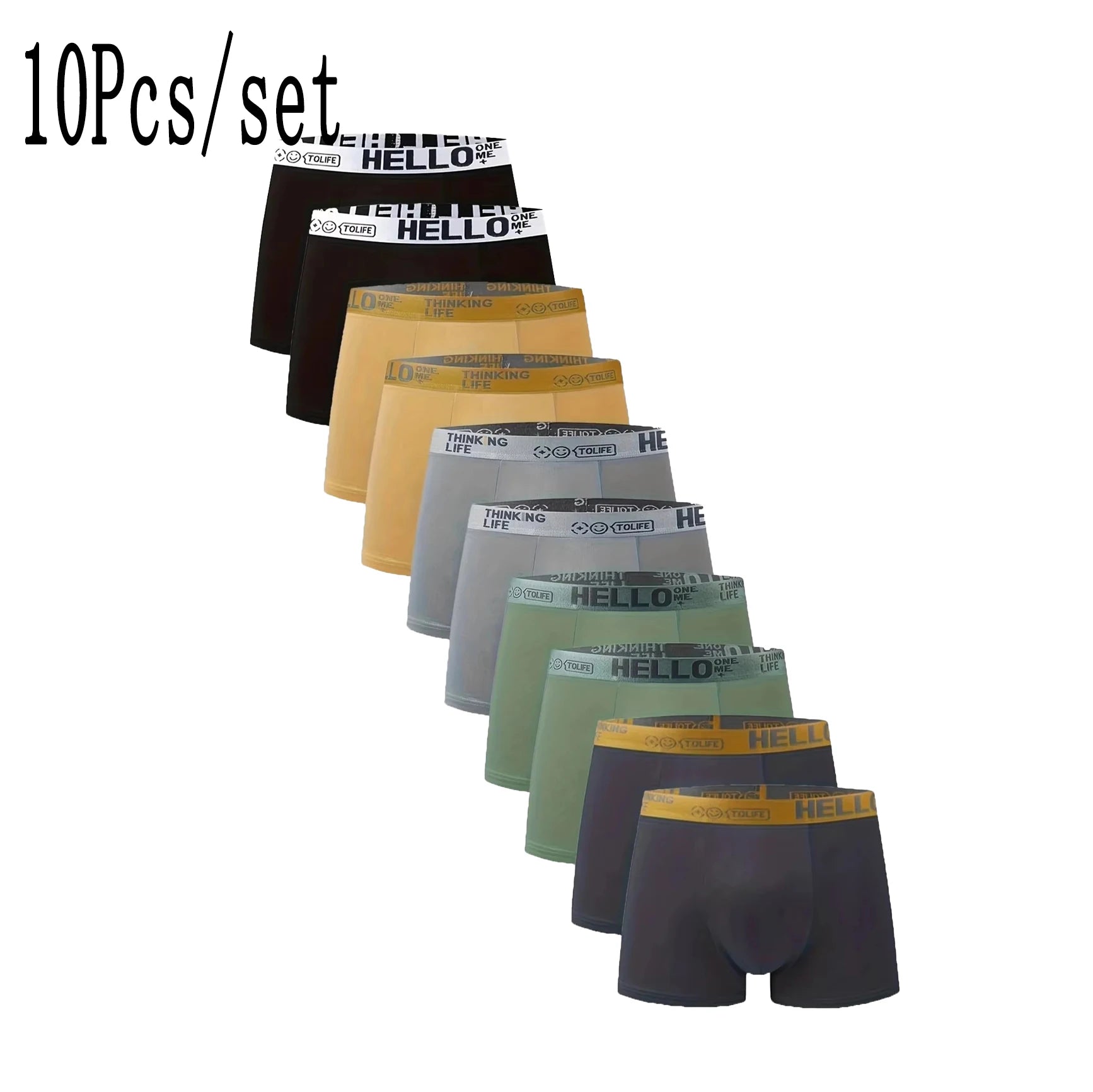 10PCS Mens Underwear Men New Underpants Male Pure Men Panties Shorts Breathable Boxer Shorts Comfortable Soft Plus Size
