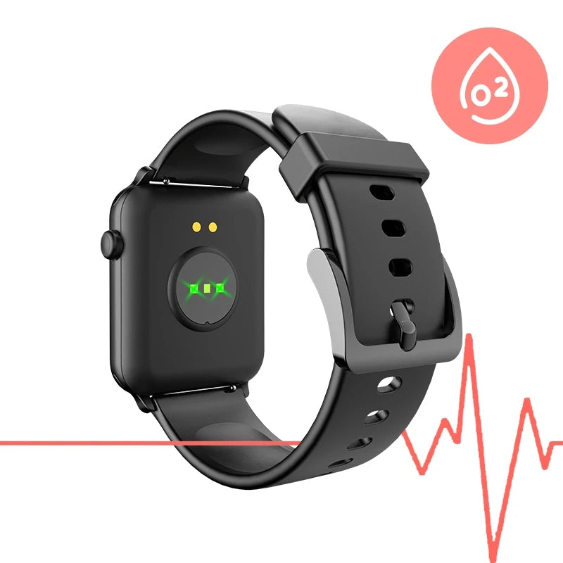 Fashionable Mens Smart Bracelet Watch Square Waterproof Smartwatch with Multiple Sports Modes