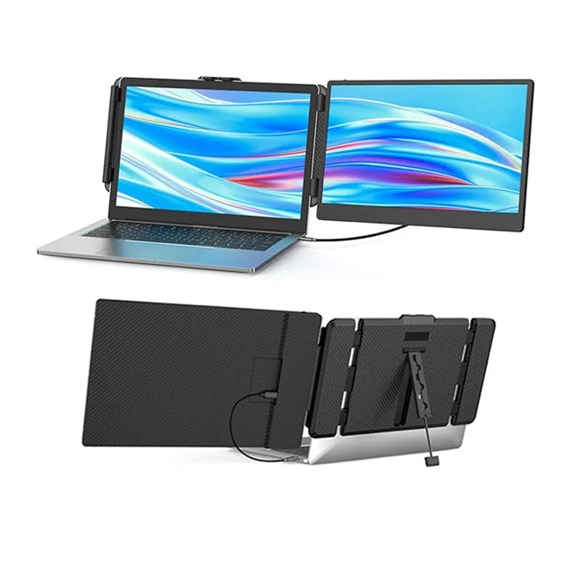 S1 Laptop Screen Extender 14'' FHD 1080P IPS Dual Portable Monitor for 13"-17" Laptops Plug & Play Compatible with Wins, PC, PS5