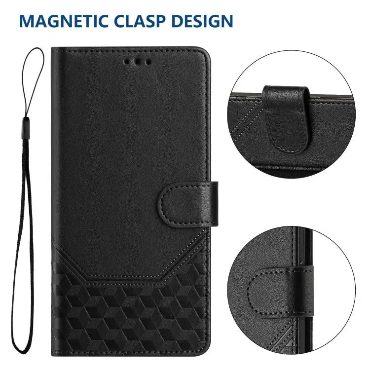 Shopify Top Selling Card Holder case for Cubot A20 Honeycomb Embossing RFID Leather Phone Case
