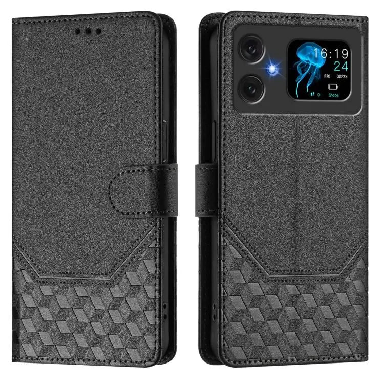 Shopify Top Selling Card Holder case for Cubot A20 Honeycomb Embossing RFID Leather Phone Case