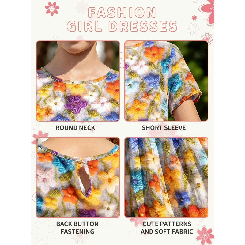 Custom Cute Summer Party Floral Ruffle Dress Manufacturer Dresses and Skirts