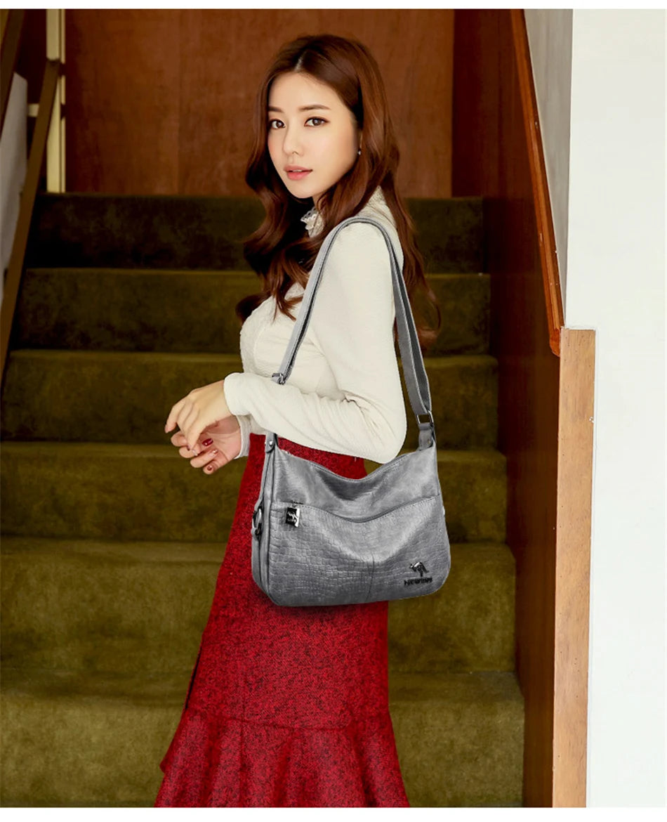 Luxury Designer Handbag Purses High Quality Leather Crossbody Messenger Bags for Women New Shoulder Bags Ladies Sac A Mian