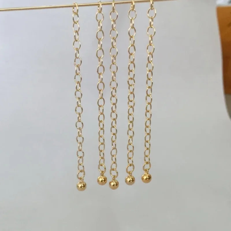 Classic Gold Tail Chain for Jewelry Making Gold Filled Extension Chain