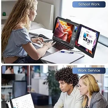 S1 Laptop Screen Extender 14'' FHD 1080P IPS Dual Portable Monitor for 13"-17" Laptops Plug & Play Compatible with Wins, PC, PS5