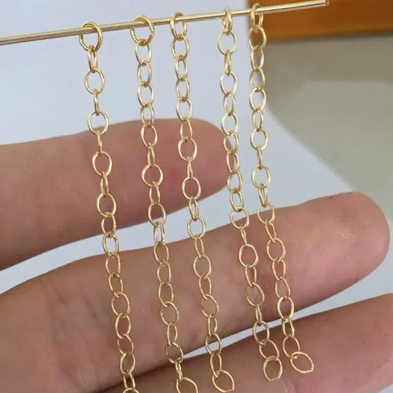 Classic Gold Tail Chain for Jewelry Making Gold Filled Extension Chain