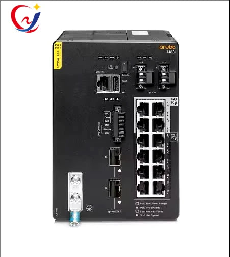 HPE Aruba CX 4100i 12-Port 1GbE Enterprise Switch with 8-Class 4 POE and 4-Class 6 POE 2-SFP+ DIN Install