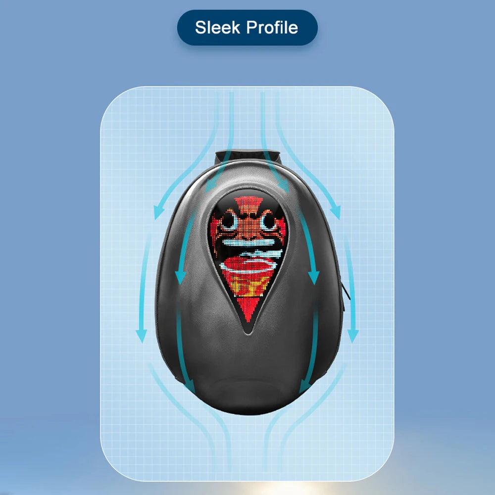 Hard Shell Anti-Ocean Heart Led Knight Backpack Waterproof Hard Laptop Motorcycle Backpack Travel Led Backpack Eyes Helmet Bag