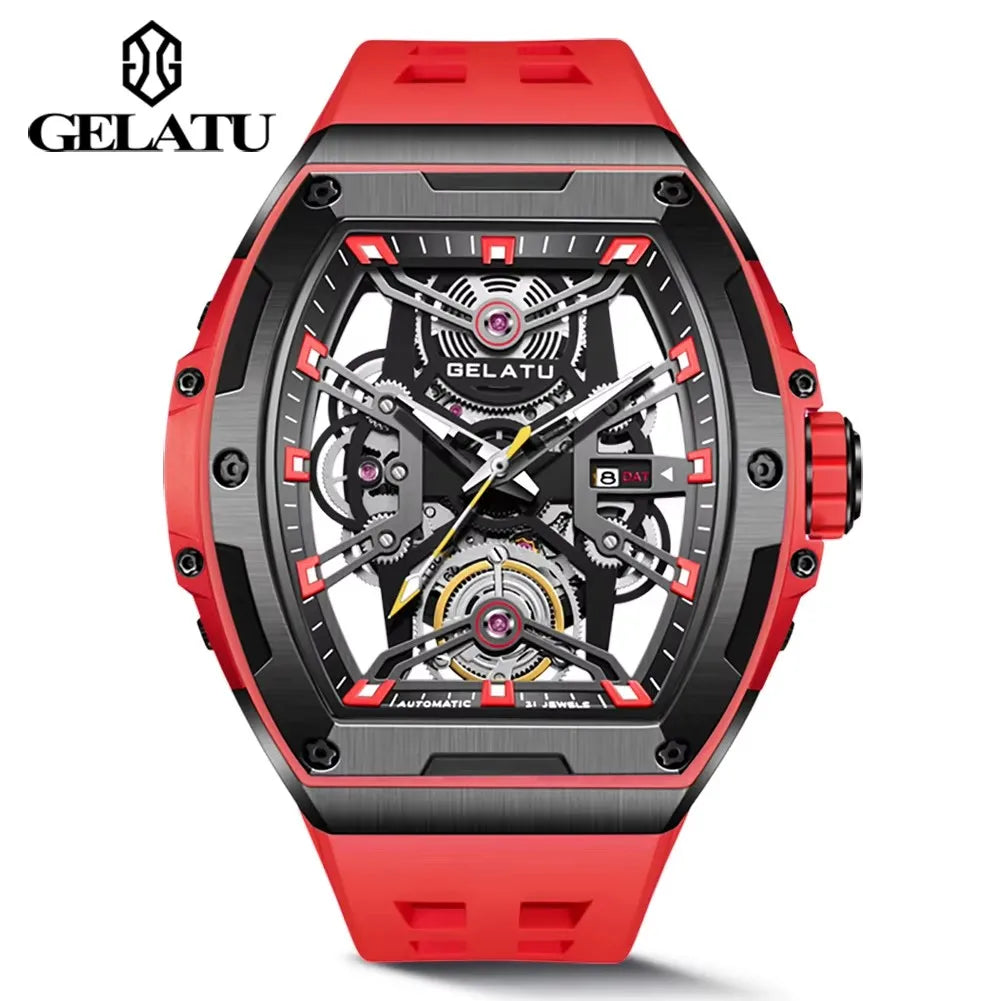 Gelatu 6012 Wholesale Mens Style Original Watch Waterproof Luminous Hands Automatic Mechanical Wristwatch for Men Montre Relojes