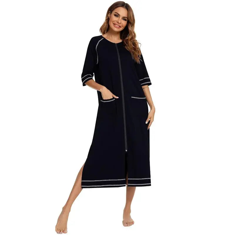 Sleeping Beauty Princess Dress Zipper Sexy Nightgown Women Loungewear
