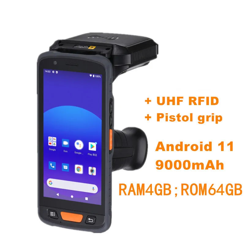 RFID NFC 125K UHF Android Data Collector Handheld Terminal PDA Barcode Scanner in Stock