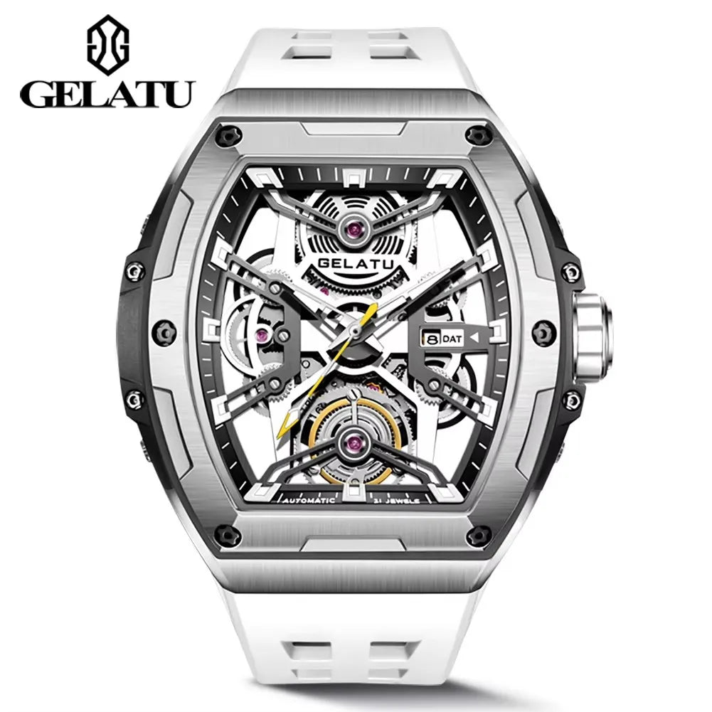 Gelatu 6012 Wholesale Mens Style Original Watch Waterproof Luminous Hands Automatic Mechanical Wristwatch for Men Montre Relojes