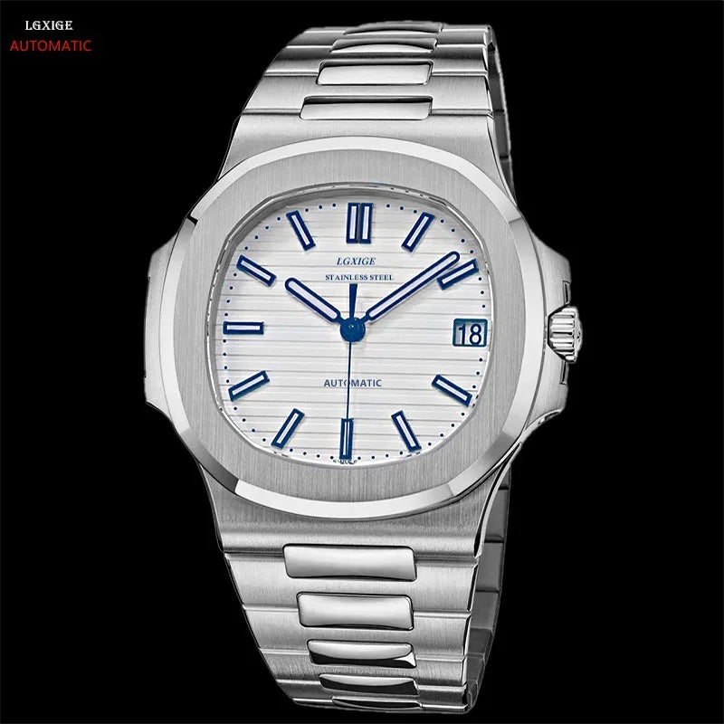 LGXIGE LM013 New Design Mens Mechanical Watch Stainless Strap Luminous Water Proof Classic High Quality Business Wrist Watch
