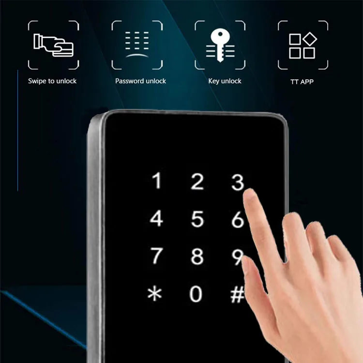 Home Office Hotel Electric Digital Smart Door Lock Electronic RFID Card Key Smart Hotel Door Lock With Software System