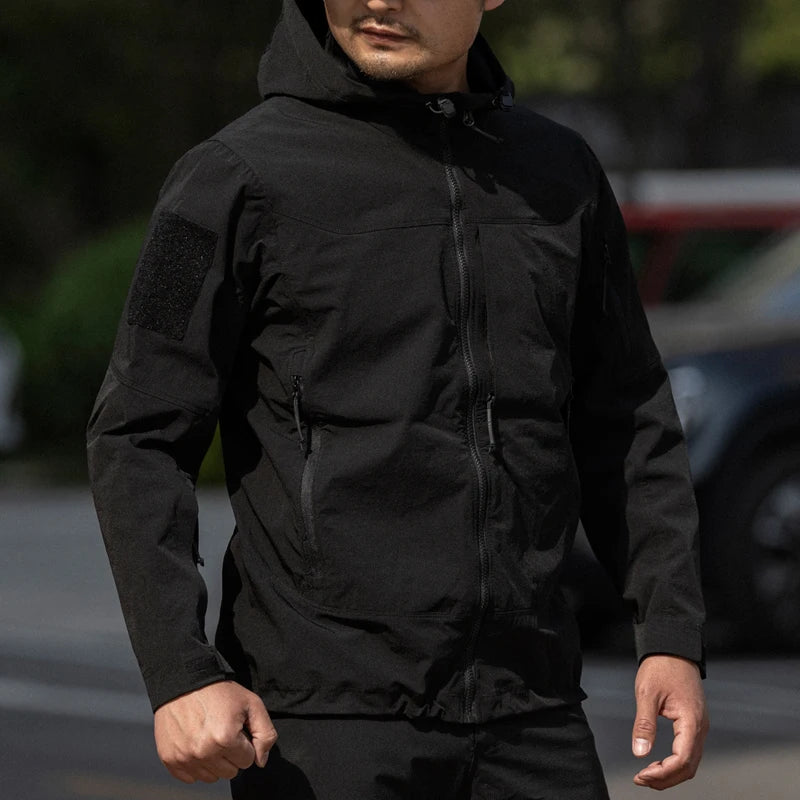 B4 Chain Mail Jacket for Men Windproof Scratch-proof Stain-proof Waterproof Multi-pocket Tactical Mens Jackets