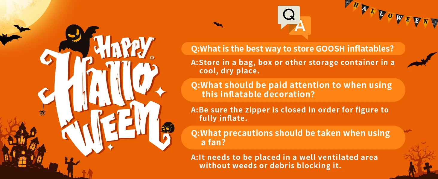 GOOSH 11.8 FT Halloween Inflatables Outdoor Indoor Party Decor Ancient Castle Archway Ghost Built-in LEDs Blow Yard Decorations