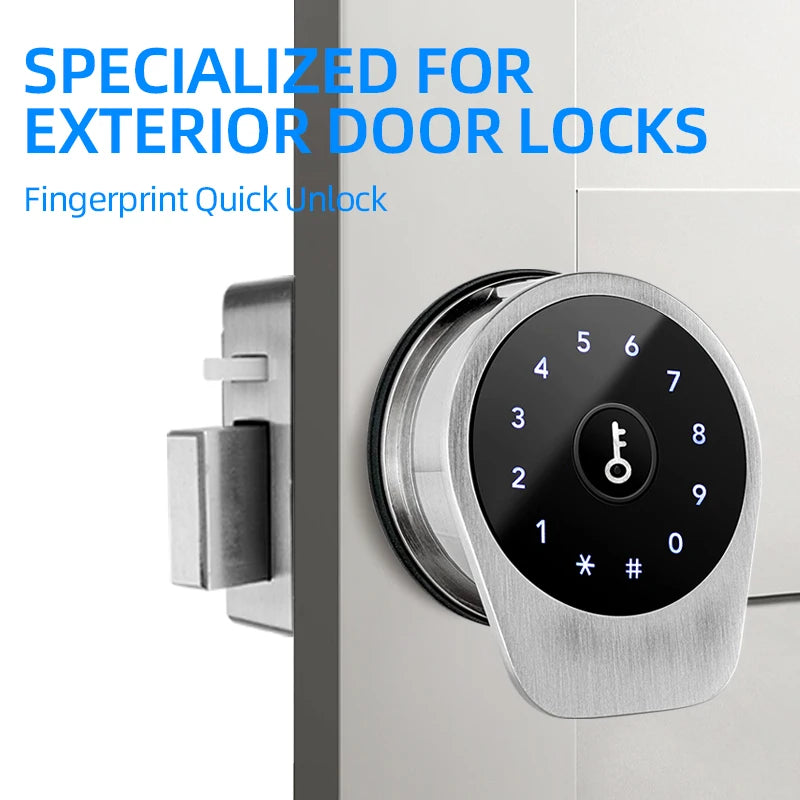 Smart Locks Password Fingerprint Card TTLOCK APP Digital Electronic Rim Door Locks Waterproof Outdoor Gate Lock