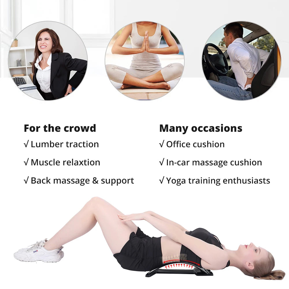 Magnetic Back Massage Muscle Relax Stretcher Posture Therapy Corrector Back Stretch Spine Stretcher Lumbar Support Pain Relief