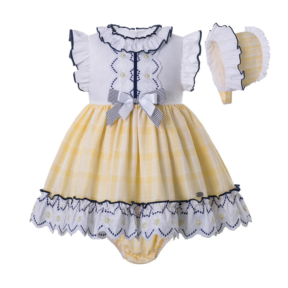 Wholesale Pettigirl 2024 Baby Girls Clothes Sets 3 in 1 Dresses Pant with Hat for Children Kids Fashion Clothing Luxury Boutique