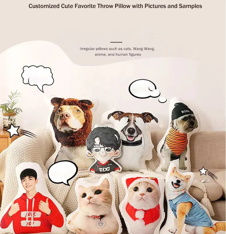 US Warehouse Custom Animal Fruit  Plush Pillow Short Plush PP Cotton Filling Halloween Novelty Throw Cushion Plush Pillow