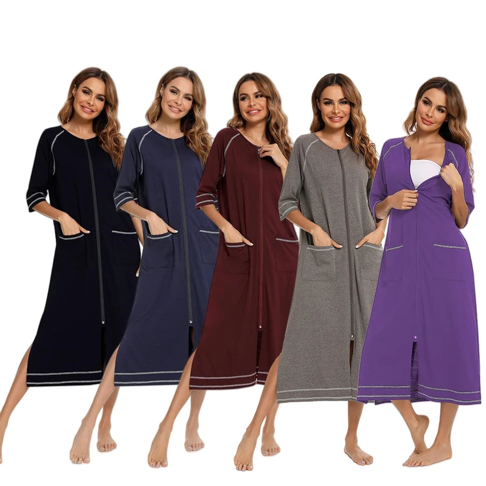 Sleeping Beauty Princess Dress Zipper Sexy Nightgown Women Loungewear