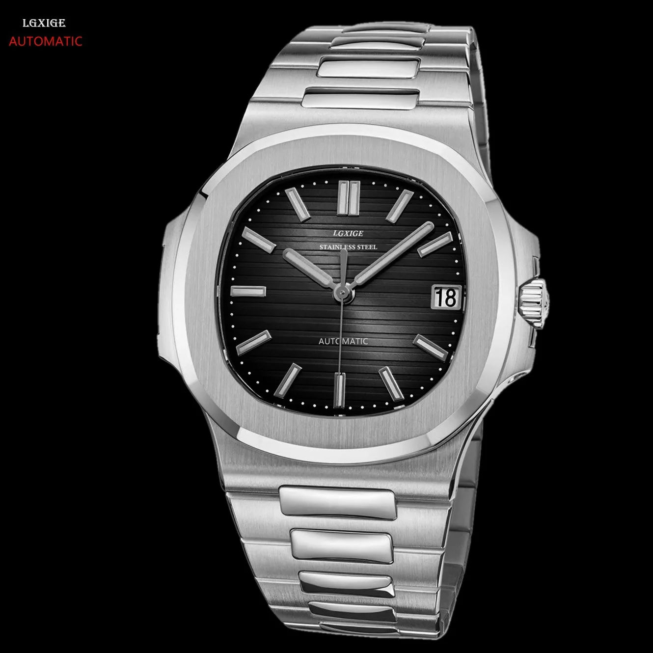 LGXIGE LM013 New Design Mens Mechanical Watch Stainless Strap Luminous Water Proof Classic High Quality Business Wrist Watch