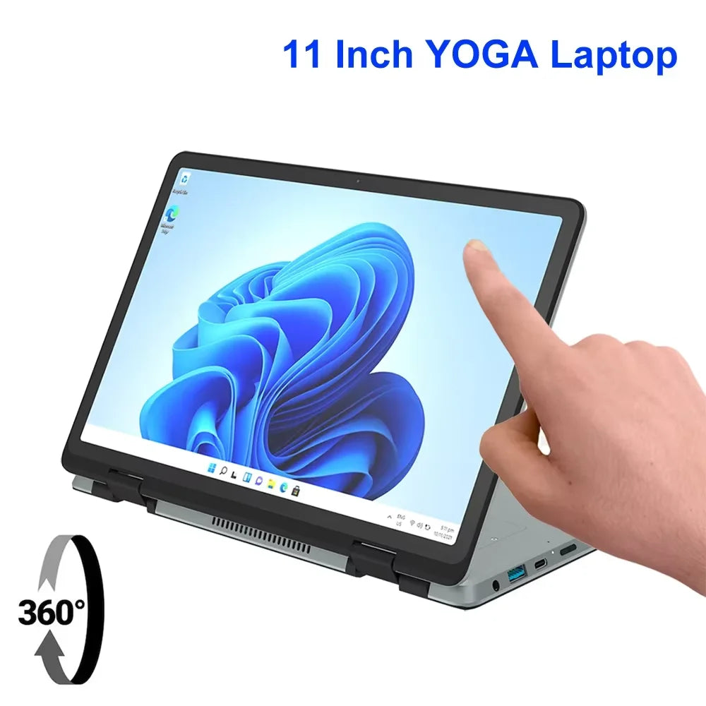 New Arrival Fold 360 Ultra-thin and Portable YOGA Touch Screen Laptop Intel N100 Max 32GB RAM 2TB SSD Backlit Keyboard Laptops