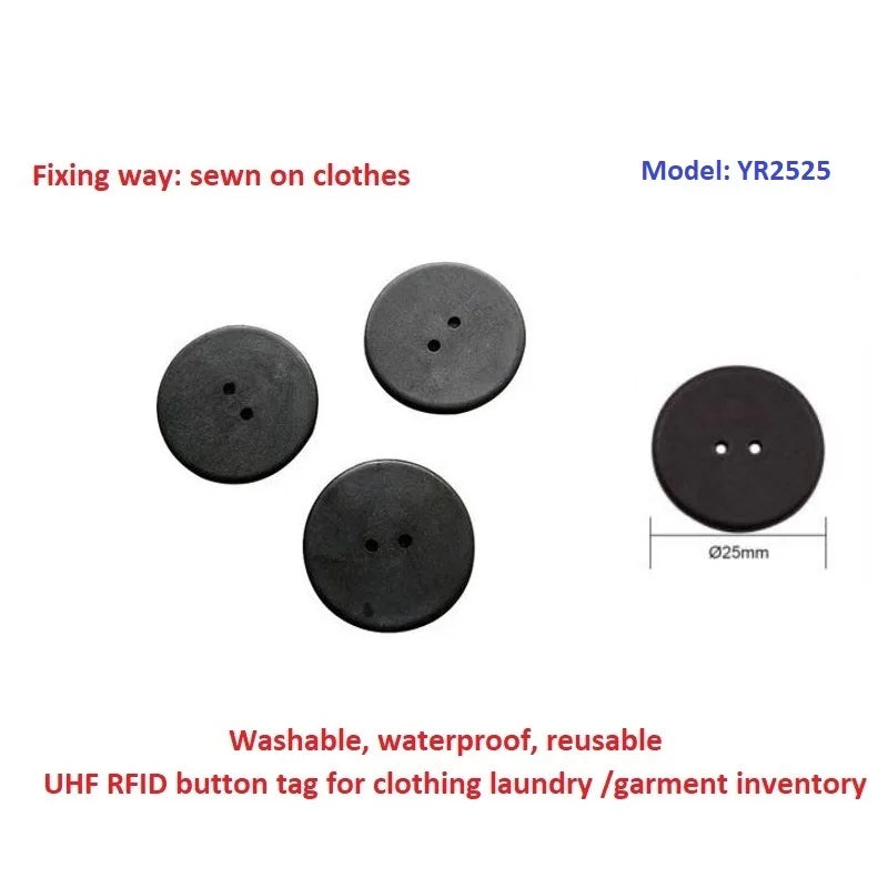 Wholesale Reusable Washable Passive 860-960Mhz UHF RFID Laundry Button Tags for Clothing Management