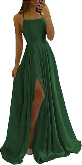 Sling Evening Dress Temperament Split Dress Dress