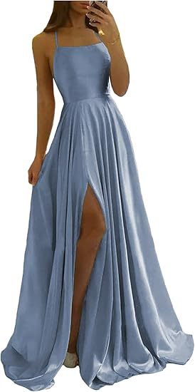Sling Evening Dress Temperament Split Dress Dress