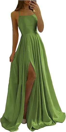 Sling Evening Dress Temperament Split Dress Dress
