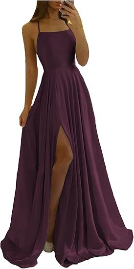 Sling Evening Dress Temperament Split Dress Dress