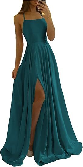 Sling Evening Dress Temperament Split Dress Dress