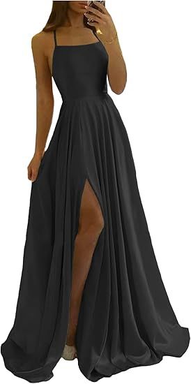 Sling Evening Dress Temperament Split Dress Dress