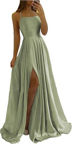Sling Evening Dress Temperament Split Dress Dress