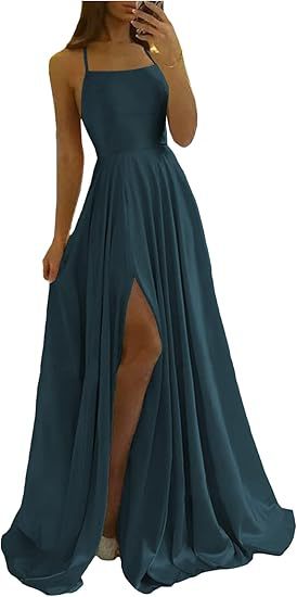 Sling Evening Dress Temperament Split Dress Dress