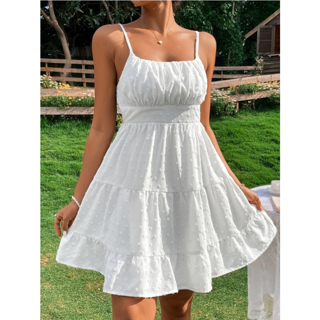 Summer Polka Dot Sling Dress