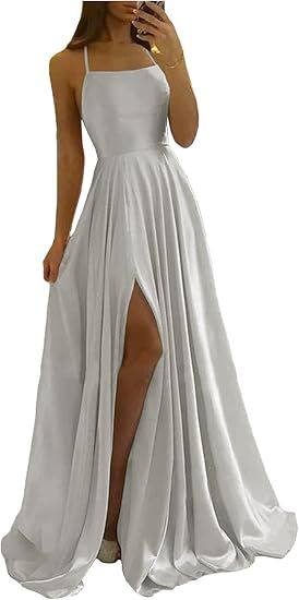 Sling Evening Dress Temperament Split Dress Dress